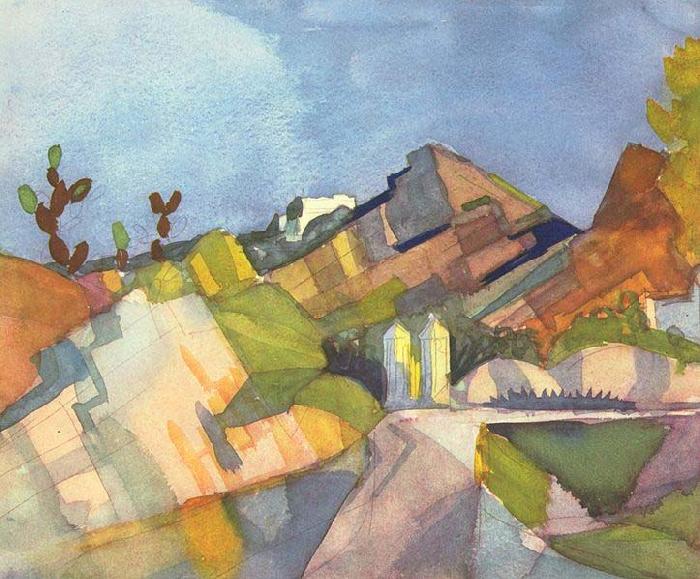 August Macke Felsige Landschaft